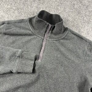 Mack Weldon Quarter Zip Pullover Mens Large Gray Ace Half Zip Sweatshirt Pocket